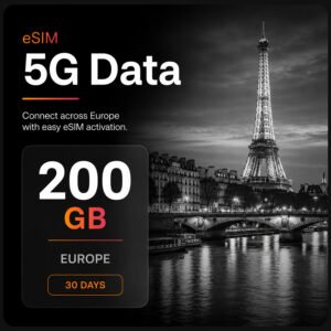 200 GB eSIM Data for Europe